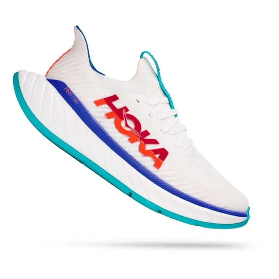 Chaussures HOKA Carbon X 3 Blanc Orange Bleu Femme 1 Chaussures HOKA Carbon X 3 Blanc Orange Bleu Femme