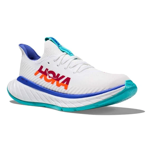 Chaussures HOKA Carbon X 3 Blanc Orange Bleu Femme 6 Chaussures HOKA Carbon X 3 Blanc Orange Bleu Femme – Image 6