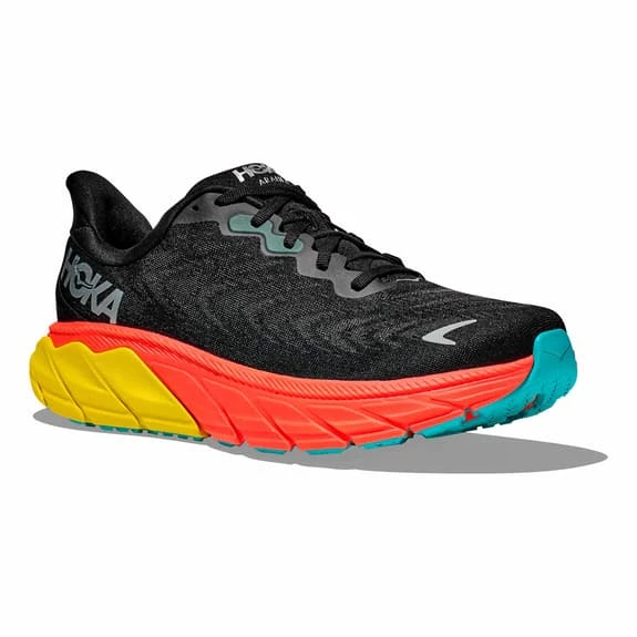 Chaussures HOKA Arahi 6 Noir Jaune Rouge 4 Chaussures HOKA Arahi 6 Noir Jaune Rouge – Image 4