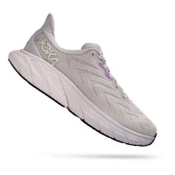 Chaussures HOKA Arahi 6 Gris Blanc Lilas Femme