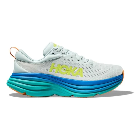 Chaussures HOKA Bondi 8 Blanc Bleu Vert Turquoise 2 Chaussures HOKA Bondi 8 Blanc Bleu Vert Turquoise – Image 2