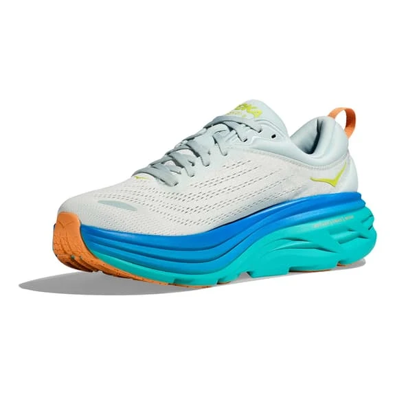 Chaussures HOKA Bondi 8 Blanc Bleu Vert Turquoise 3 Chaussures HOKA Bondi 8 Blanc Bleu Vert Turquoise – Image 3