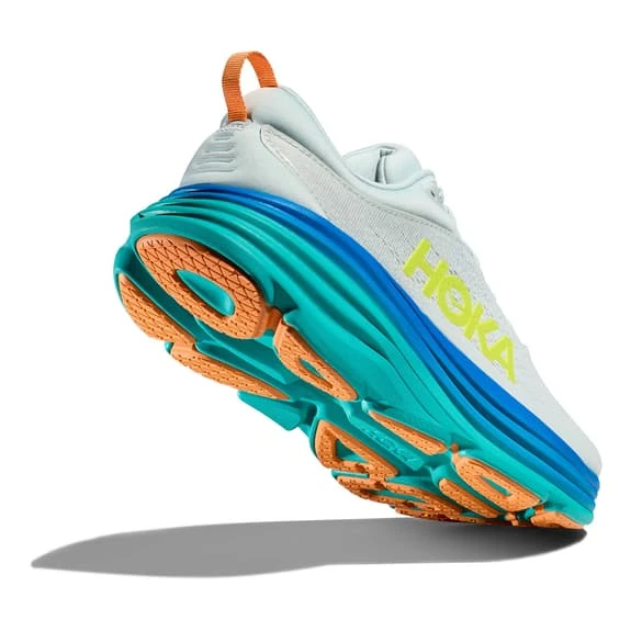 Chaussures HOKA Bondi 8 Blanc Bleu Vert Turquoise 4 Chaussures HOKA Bondi 8 Blanc Bleu Vert Turquoise – Image 4