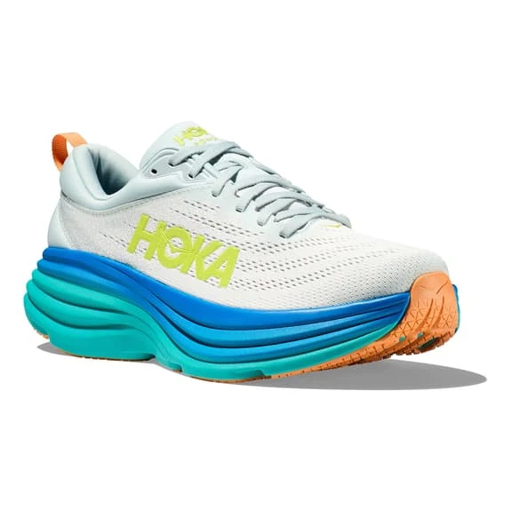 Chaussures HOKA Bondi 8 Blanc Bleu Vert Turquoise 6 Chaussures HOKA Bondi 8 Blanc Bleu Vert Turquoise – Image 6