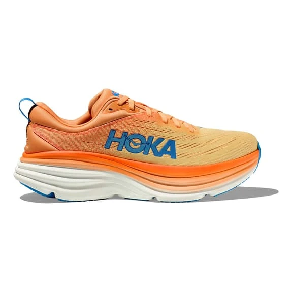 Chaussures HOKA Bondi 8 Orange Bleu Marine Jaune 2 Chaussures HOKA Bondi 8 Orange Bleu Marine Jaune – Image 2