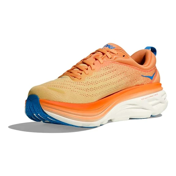 Chaussures HOKA Bondi 8 Orange Bleu Marine Jaune 3 Chaussures HOKA Bondi 8 Orange Bleu Marine Jaune – Image 3