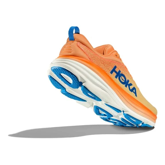 Chaussures HOKA Bondi 8 Orange Bleu Marine Jaune 4 Chaussures HOKA Bondi 8 Orange Bleu Marine Jaune – Image 4