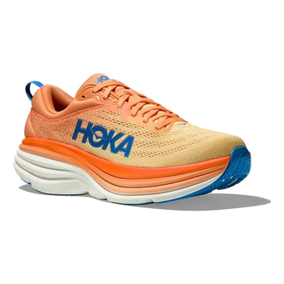 Chaussures HOKA Bondi 8 Orange Bleu Marine Jaune 6 Chaussures HOKA Bondi 8 Orange Bleu Marine Jaune – Image 6