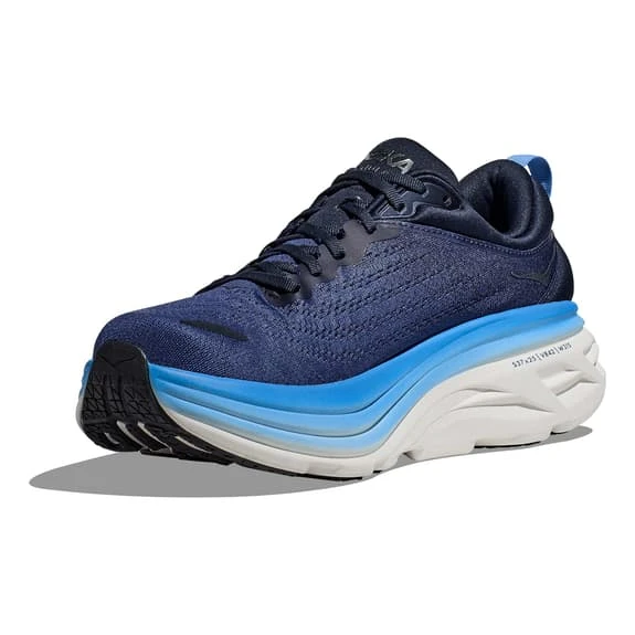 Chaussures HOKA Bondi 8 Bleu Foncé Bleu Clair Blanc 3 Chaussures HOKA Bondi 8 Bleu Foncé Bleu Clair Blanc – Image 3