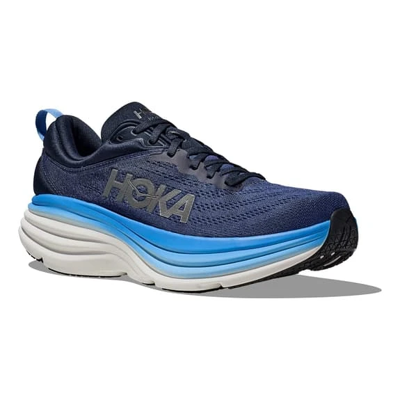 Chaussures HOKA Bondi 8 Bleu Foncé Bleu Clair Blanc 6 Chaussures HOKA Bondi 8 Bleu Foncé Bleu Clair Blanc – Image 6