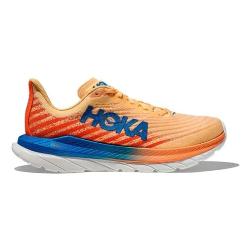 Chaussures HOKA Mach 5 Crème Orange Bleu Marine – Image 2