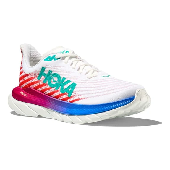 Chaussures HOKA Mach 5 Blanc Pur Rouge Bleu 6 Chaussures HOKA Mach 5 Blanc Pur Rouge Bleu – Image 6