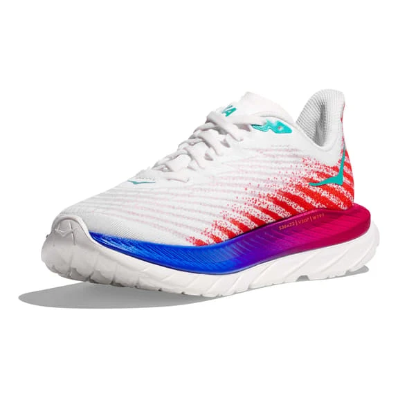 Chaussures HOKA Mach 5 Blanc Rouge Bleu Marine Femme 3 Chaussures HOKA Mach 5 Blanc Rouge Bleu Marine Femme – Image 3