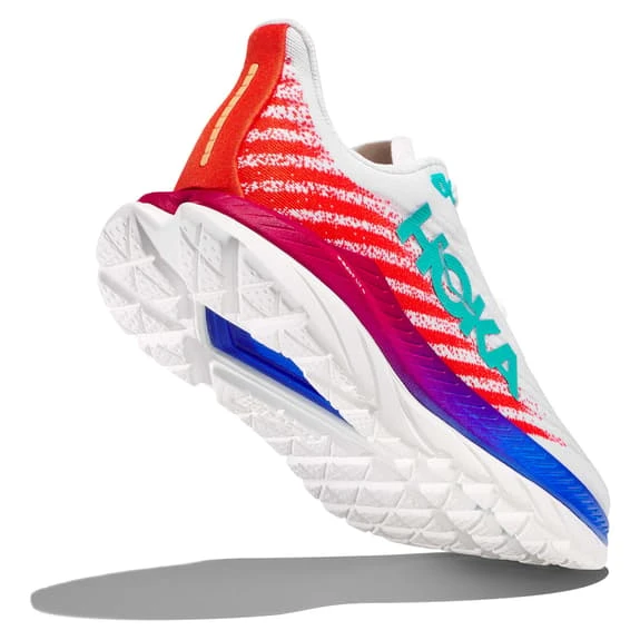 Chaussures HOKA Mach 5 Blanc Rouge Bleu Marine Femme 4 Chaussures HOKA Mach 5 Blanc Rouge Bleu Marine Femme – Image 4