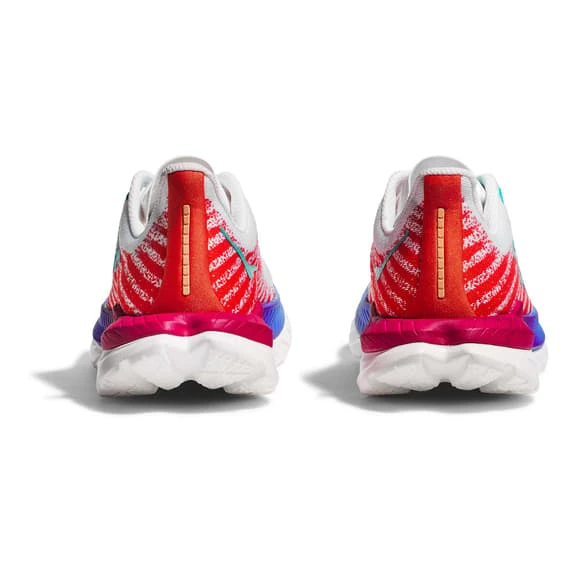 Chaussures HOKA Mach 5 Blanc Rouge Bleu Marine Femme 5 Chaussures HOKA Mach 5 Blanc Rouge Bleu Marine Femme – Image 5