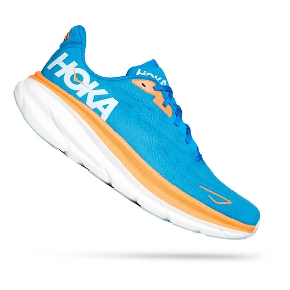 Chaussures HOKA Clifton 9 Bleu Marine Orange Blanc 1 Chaussures HOKA Clifton 9 Bleu Marine Orange Blanc