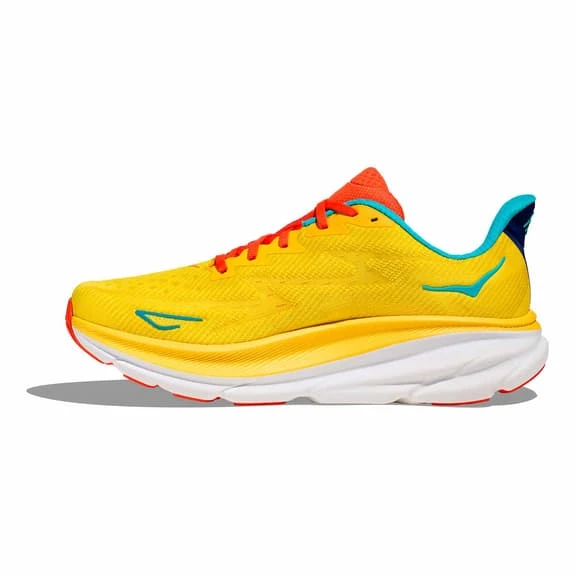 Chaussures HOKA Clifton 9 Jaune Orange Bleu 2 Chaussures HOKA Clifton 9 Jaune Orange Bleu – Image 2