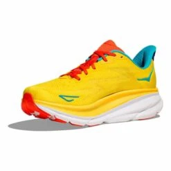 Chaussures HOKA Clifton 9 Jaune Orange Bleu 9 Chaussures HOKA Clifton 9 Jaune Orange Bleu -Hoka Soldes Magasin hk 1127895 pfm 004