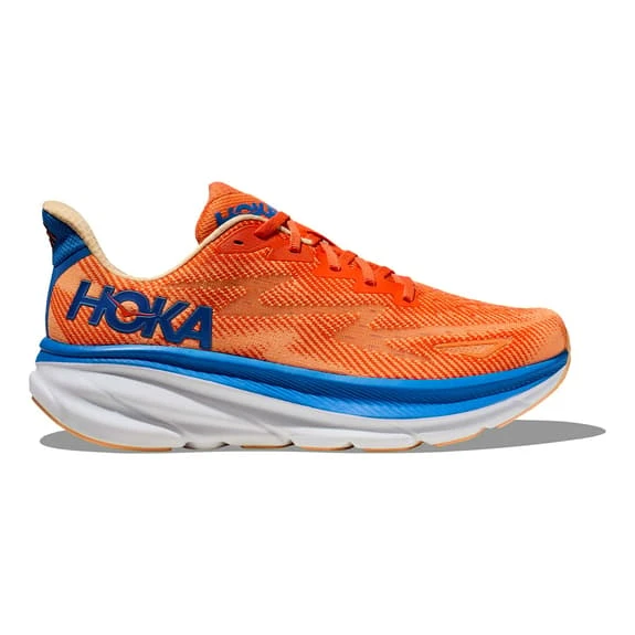 Chaussures HOKA Clifton 9 Orange Intense Bleu Marine Blanc 2 Chaussures HOKA Clifton 9 Orange Intense Bleu Marine Blanc – Image 2