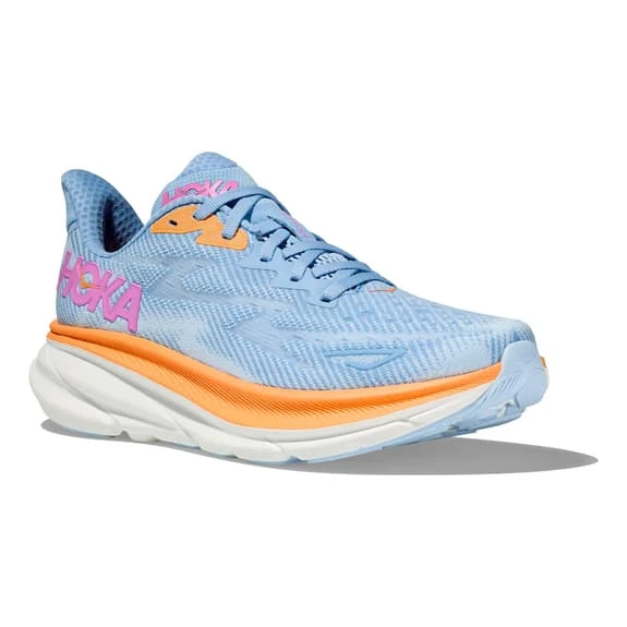 Chaussures HOKA Clifton 9 Bleu Clair Orange Rose Femme 6 Chaussures HOKA Clifton 9 Bleu Clair Orange Rose Femme – Image 6
