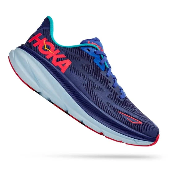 Chaussures HOKA Clifton 9 Bleu Foncé Lilas Rose Clair Femme 2 Chaussures HOKA Clifton 9 Bleu Foncé Lilas Rose Clair Femme – Image 2
