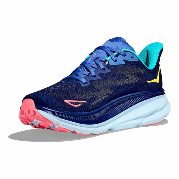 Chaussures HOKA Clifton 9 Bleu Foncé Lilas Rose Clair Femme 3 Chaussures HOKA Clifton 9 Bleu Foncé Lilas Rose Clair Femme – Image 3
