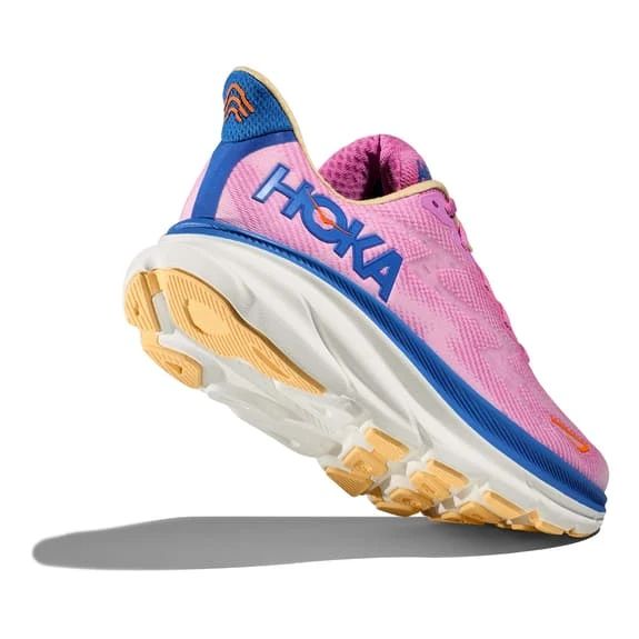 Chaussures HOKA Clifton 9 Rose Chewing-gum Bleu Foncé Orange Femme 4 Chaussures HOKA Clifton 9 Rose Chewing-gum Bleu Foncé Orange Femme – Image 4