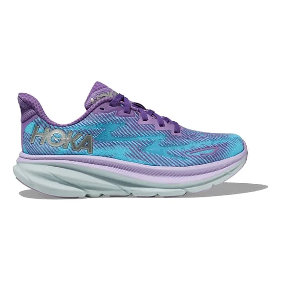 Chaussures HOKA Clifton 9 Bleu Clair Lilas Blanc Femme 2 Chaussures HOKA Clifton 9 Bleu Clair Lilas Blanc Femme – Image 2