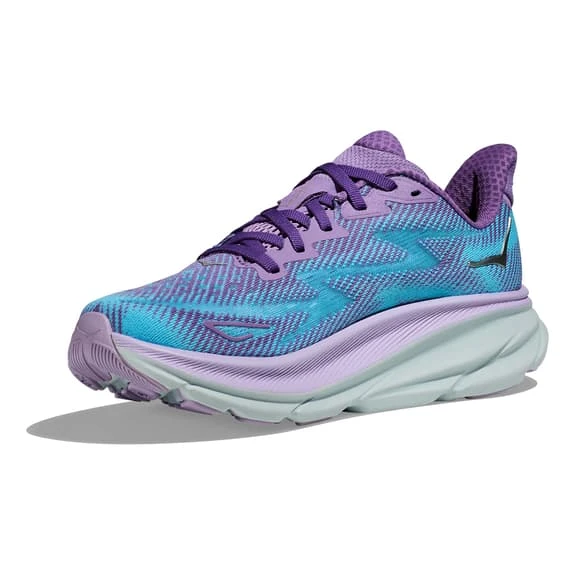 Chaussures HOKA Clifton 9 Bleu Clair Lilas Blanc Femme 3 Chaussures HOKA Clifton 9 Bleu Clair Lilas Blanc Femme – Image 3