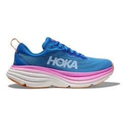 Hoka Soldes Magasin 17 Chaussures HOKA Bondi 8 Bleu Marine Rose Clair Blanc Femme