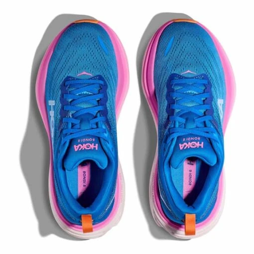 Chaussures HOKA Bondi 8 Bleu Marine Rose Clair Blanc Femme – Image 2