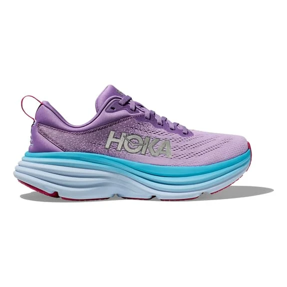 Chaussures HOKA Bondi 8 Violet Bleu Clair Blanc Femme 2 Chaussures HOKA Bondi 8 Violet Bleu Clair Blanc Femme – Image 2