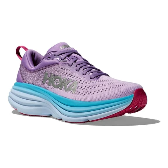 Chaussures HOKA Bondi 8 Violet Bleu Clair Blanc Femme 6 Chaussures HOKA Bondi 8 Violet Bleu Clair Blanc Femme – Image 6