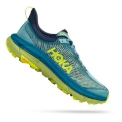 Chaussures HOKA Mafate Speed 4 Bleu Marine Vert Clair