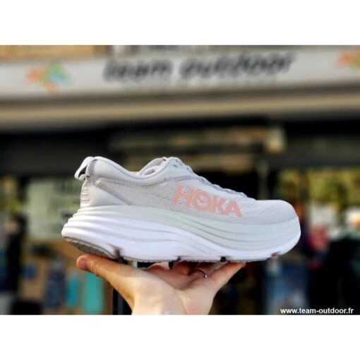 HOKA Bondi 8 Femme Harbor Mist / Lunar Rock – Image 4