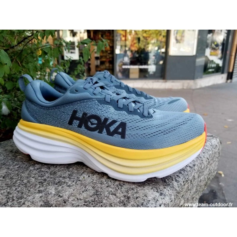 HOKA Bondi 8 Homme Goblin Blue / Moutain Spring 5 HOKA Bondi 8 Homme Goblin Blue / Moutain Spring – Image 5