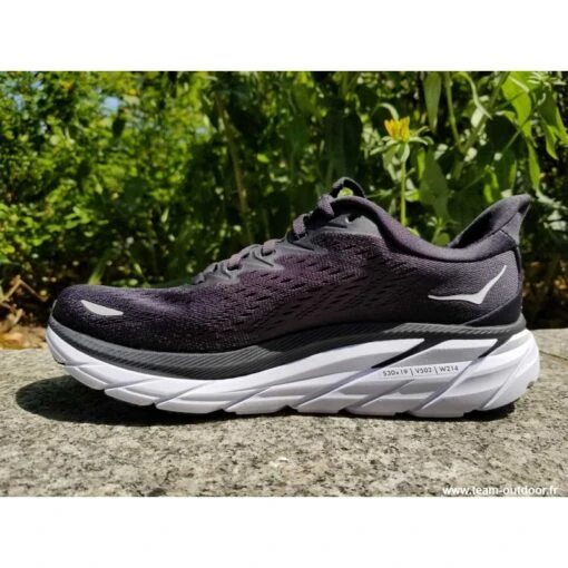 HOKA Clifton 8 Femme Black / White – Image 4