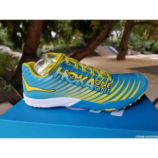HOKA Evo XC Spike Homme Cyan / Citrus – Image 2