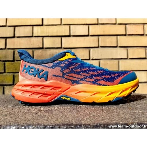 HOKA Speedgoat 5 Femme Blue Coral / Camellia – Image 2